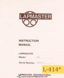 Lapmaster-Lapmaster 24-7, Lapping Machine, Instructions Manual-24-7-02